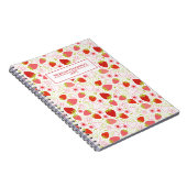 Notitieboek aangepast patroon rode aardbeien (Rechterzijde)
