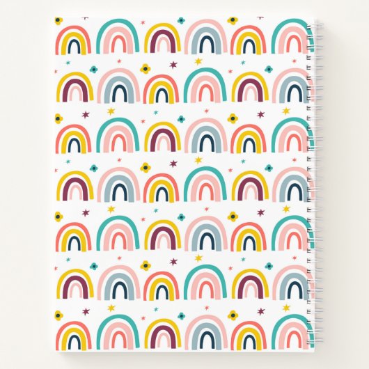 Notitieboek aangepast Rainbow Pattern Sketchbook (Achterkant)