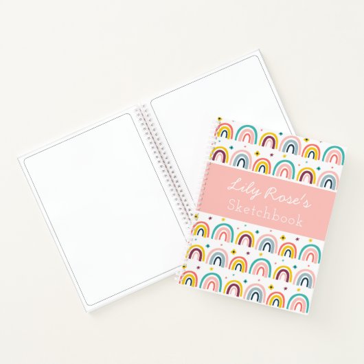 Notitieboek aangepast Rainbow Pattern Sketchbook (Binnen)