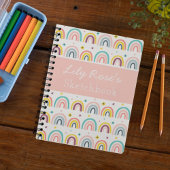 Notitieboek aangepast Rainbow Pattern Sketchbook