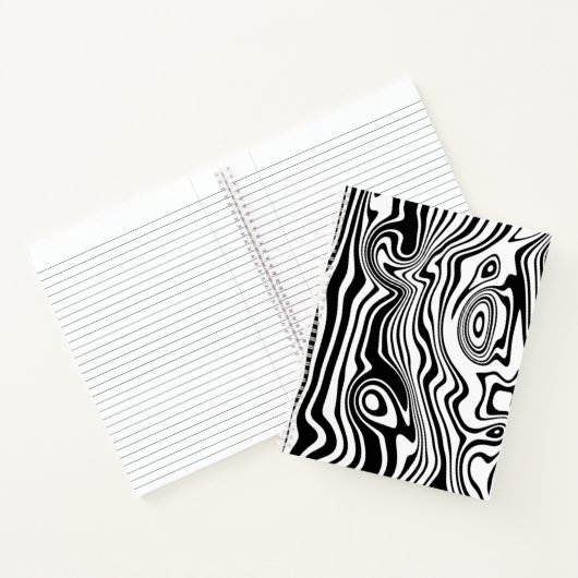 Notitieboek Aangepaste kleuren met Abstracte golve (Binnen)