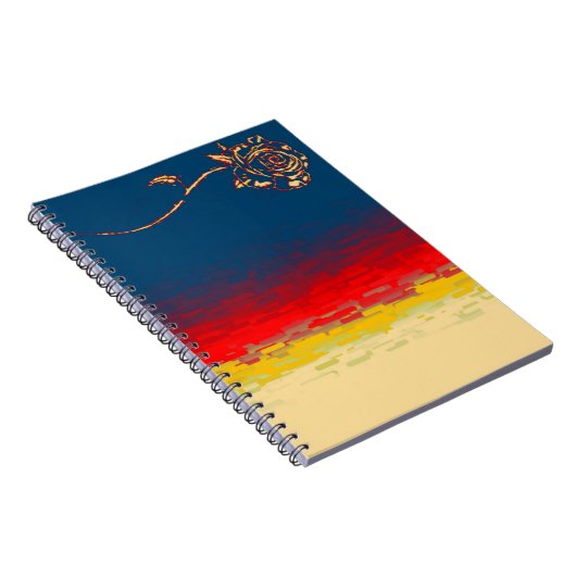 Notitieboek abstract Roos (Rechterzijde)