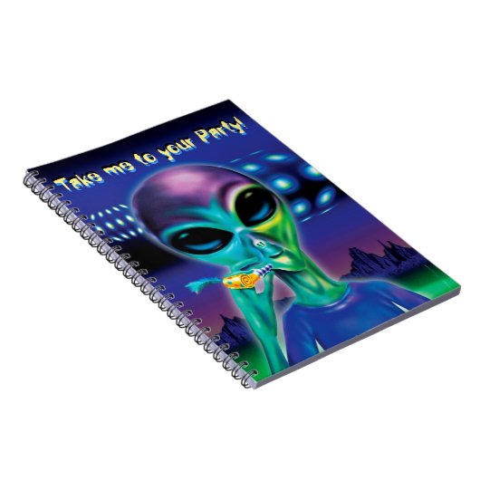 Notitieboek Alien Breng me naar je feest! (Rechterzijde)