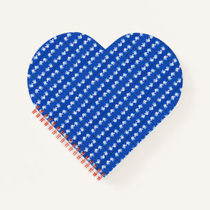 NOTITIEBOEK Amerikaanse vlag Heart Shape