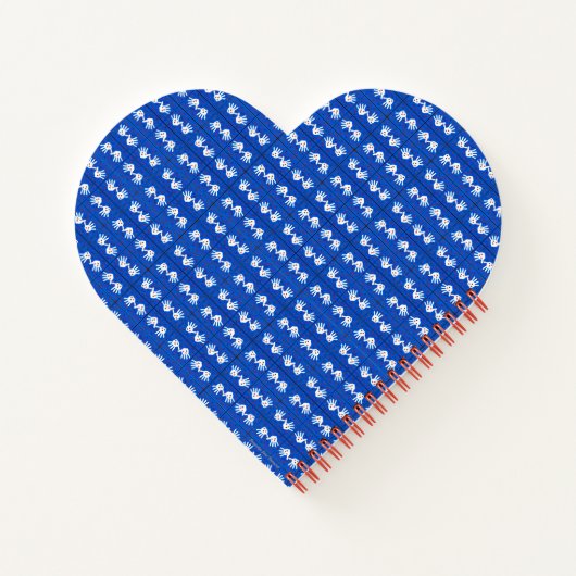 NOTITIEBOEK Amerikaanse vlag Heart Shape (Achterkant)