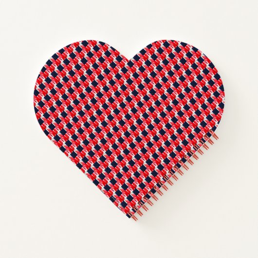 NOTITIEBOEK Amerikaanse vlag Heart Shape (Achterkant)