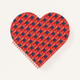 NOTITIEBOEK Amerikaanse vlag Heart Shape