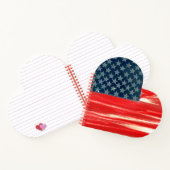 NOTITIEBOEK Amerikaanse vlag Heart Shape (Binnen)