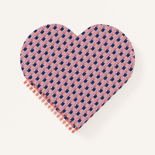 NOTITIEBOEK Amerikaanse vlag Heart Shape (Voorkant)