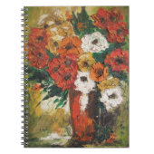 Notitieboek Ann Hayes Rode bloemen, gemengd (Voorkant)