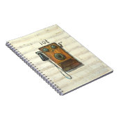 notitieboek antiek wandtelefoon (Rechterzijde)