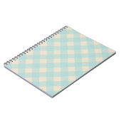 Notitieboek Aqua en Cream Gingham (Linkerzijde)