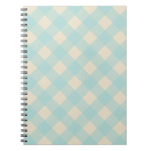 Notitieboek Aqua en Cream Gingham