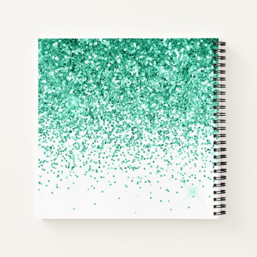 Notitieboek Aqua Glitter Monogram Sketchbook (Achterkant)