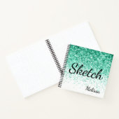 Notitieboek Aqua Glitter Monogram Sketchbook (Binnen)