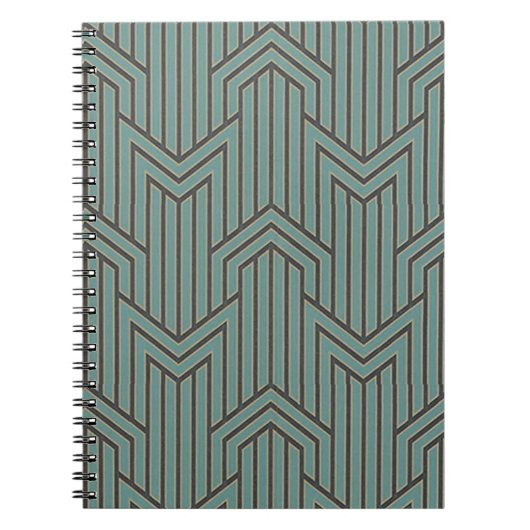 Notitieboek - Art Deco Black & Green (Voorkant)