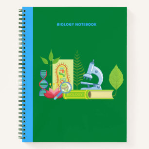 NOTITIEBOEK BIOLOGIE-ICONS (GROENEN)