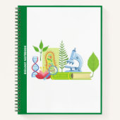 NOTITIEBOEK BIOLOGIE-ICONS (WITTE) (Voorkant)