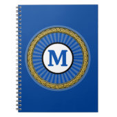 Notitieboek - Blauw - Gepersonaliseerd - Initiaal  (Voorkant)