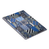 Notitieboek Blauw patchwork (Rechterzijde)
