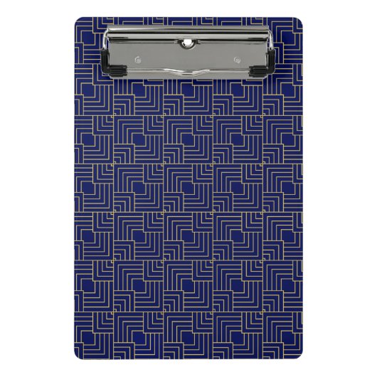 Notitieboek Blauw vierkantje Mini Klembord (Voorkant)