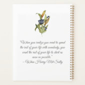 Notitieboek blauwe en groene Floral Wedding Planne (Achterkant)