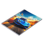 Notitieboek - Blauwe sportwagen (Linkerzijde)