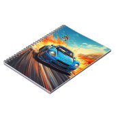Notitieboek - Blauwe sportwagen (Linkerzijde)
