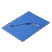 Notitieboek - Blauwe veren pen (Linkerzijde)