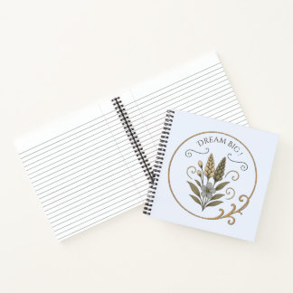 Notitieboek, bloemig, elegant, droom groot. notitieboek