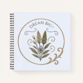 Notitieboek, bloemig, elegant, droom groot. notitieboek (Voorkant)