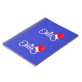 Notitieboek Blue Santa Hat Bone (Linkerzijde)