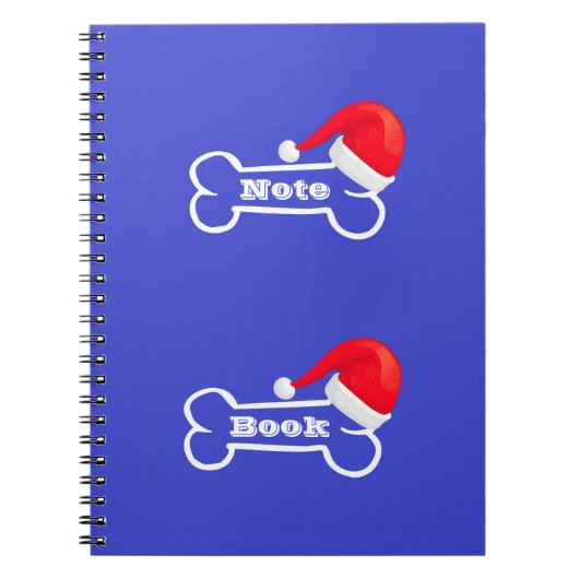 Notitieboek Blue Santa Hat Bone (Voorkant)