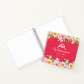 Notitieboek Bright Red Floral Quinceanera Guestboo (Binnen)