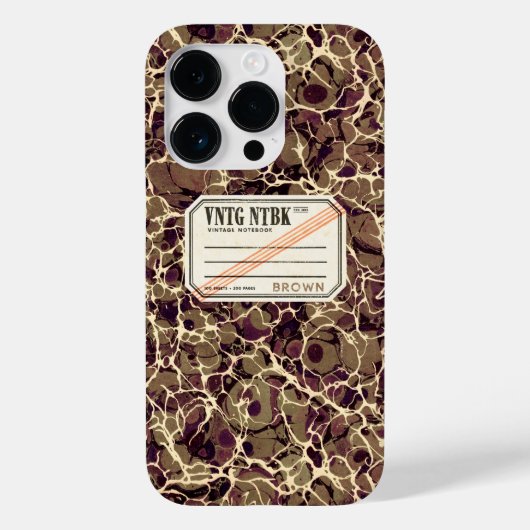 Notitieboek Brown VNTG NTBK Case-Mate iPhone Case (Achterkant)