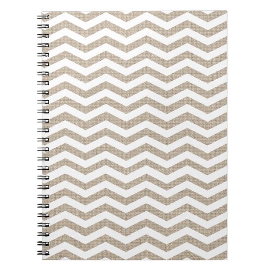 Notitieboek Burlap Chevron (Voorkant)