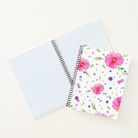 Notitieboek cadeau met Waterverf bloesems voor doc (Binnen)