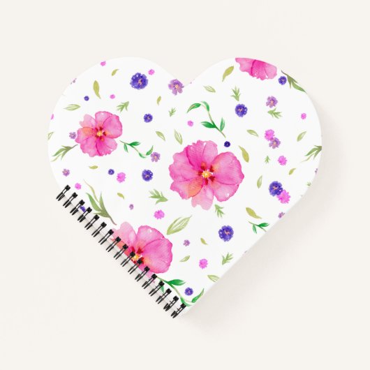 Notitieboek cadeau met Waterverf Floral Art (Voorkant)