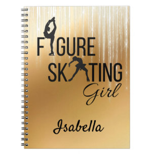 Notitieboek Cijfer schaatsmeisje Goudicles