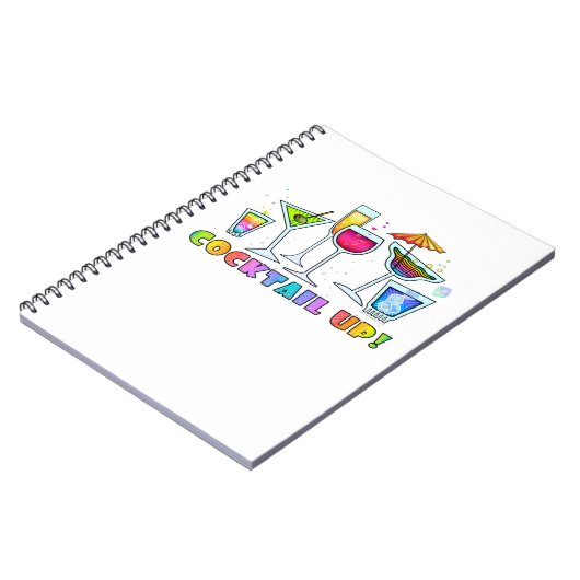 NOTITIEBOEK COCKTAIL UP GLASSES (Linkerzijde)