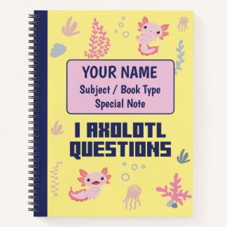 Notitieboek Cute Axolotl Patroon