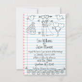 Notitieboek Doodle Huwelijksuitnodiging Kaart (Voorkant)