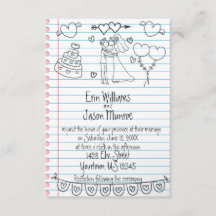 Notitieboek Doodle Huwelijksuitnodiging