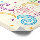 Notitieboek Doodles Teen Girl Name Art Afdrukken Poster (Hoek)