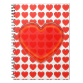 Notitieboek - Drie dimensionale harten (Voorkant)
