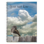 Notitieboek - Flycatcher op hek (Voorkant)