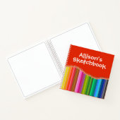 Notitieboek gekleurd Pencils Personalized Sketchbo (Binnen)