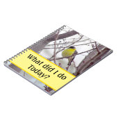 Notitieboek - Gele vogel in boomtakken (Linkerzijde)