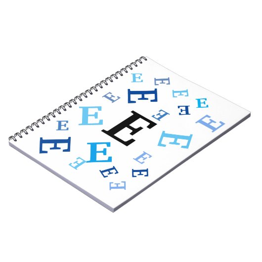 Notitieboek - Gemarmerde blauwe letters (Linkerzijde)