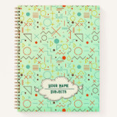 Notitieboek Geometrische vormen patroon (Voorkant)